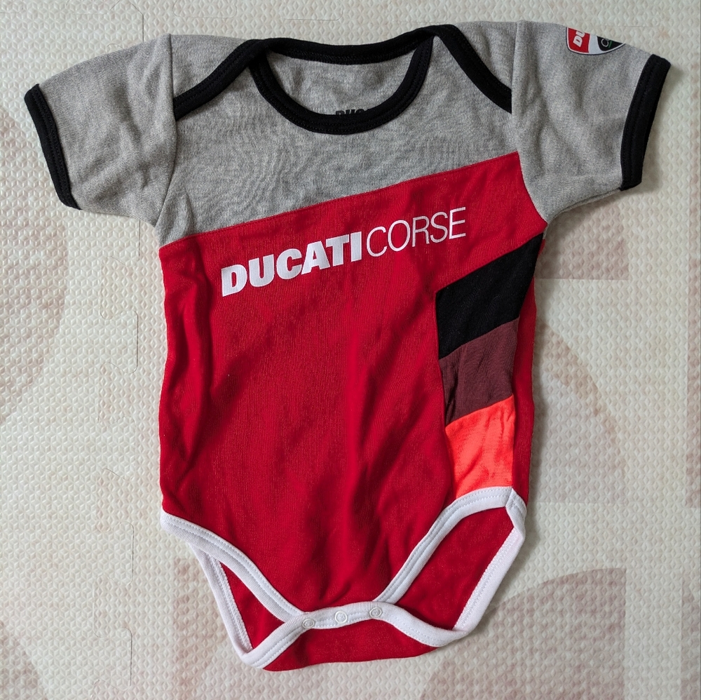 Ducati Corse Red and Gray Kids Bodysuit